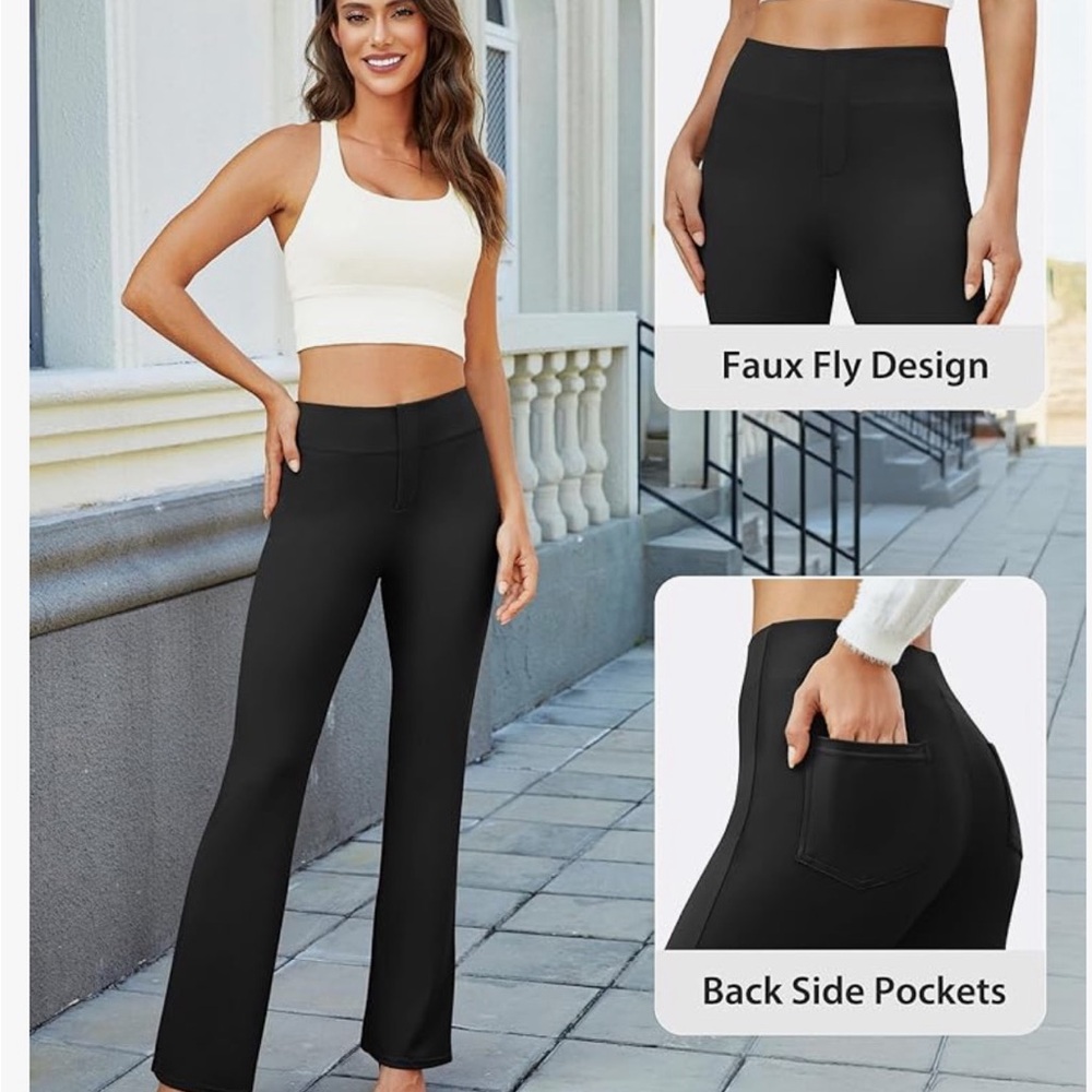 Elegant black Boot Cut Pants